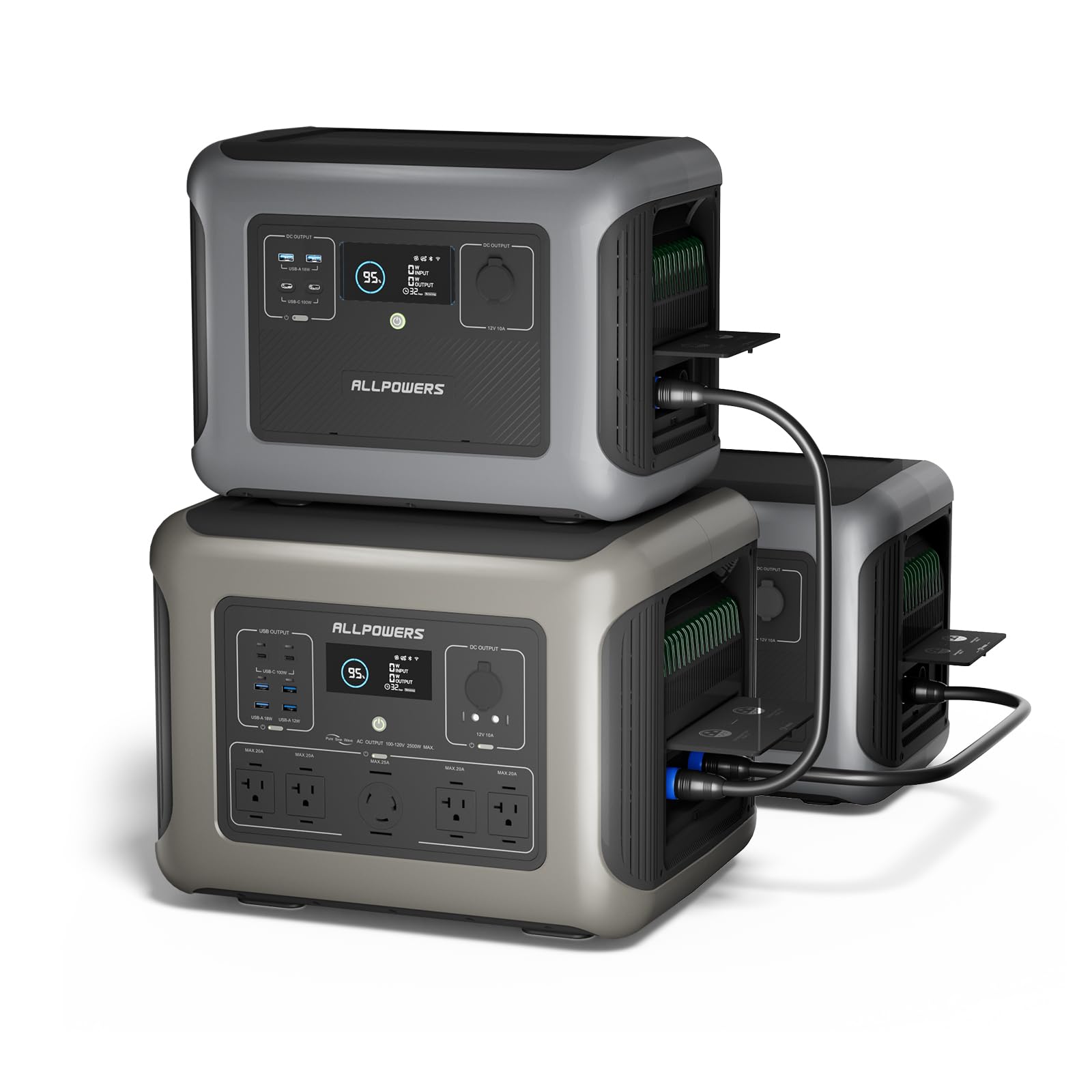 Amazon.co.jp: ALLPOWERS R2500 ポータブル電源 + B1000X2 専用容量